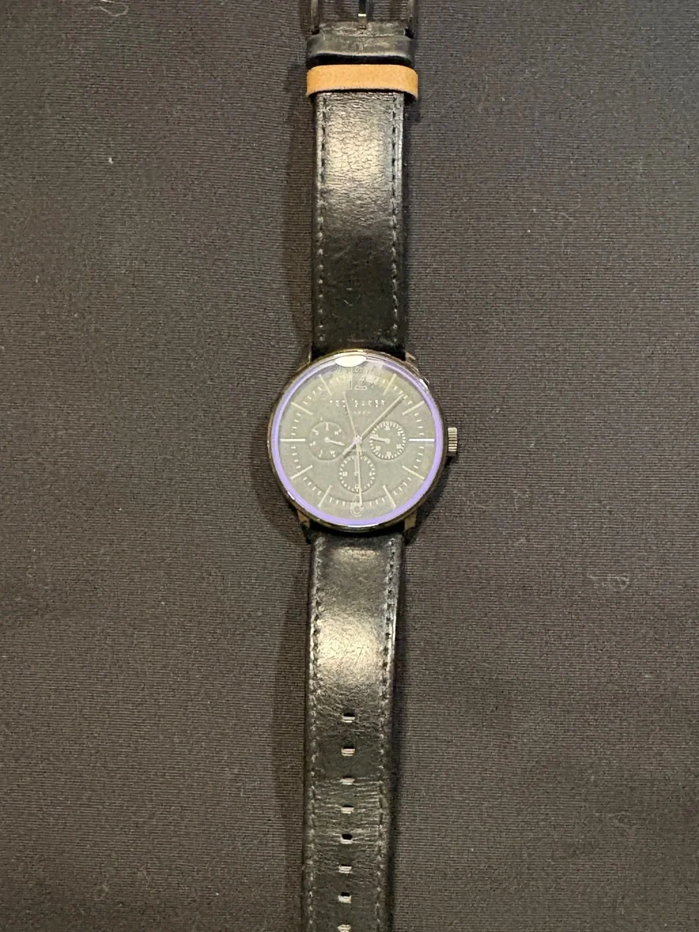 Ted Baker Black Watch with Purple Accent
